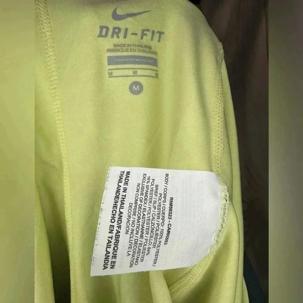 Nike Dri Fit Mesh Athletic Running Lined Shorts Women’s‎ Medium Blue Yellow - Picture 4 of 6